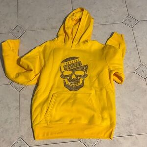 Vibrant Yellow Skull Hoodie